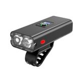 2Xxml-T6 Led 18.000 Lumen Su Geçirmez Bisiklet Farı 2400Mah Pil Açık Gri
