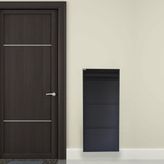 3 + 1 Kapaklı Antrasit Metal Ayakkabılık - Gri