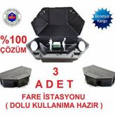 3 Adet Dolu Fare Yem Istasyonu- Eldıven Hedıyelı