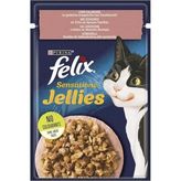 3 ADET Felix Sensations Somonlu Ve Karidesli Yaş Kedi Maması 85 Gr