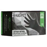 3 Adet Has-Pet Nitril Eldiven Siyah M 100'Lü Paket