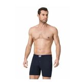3 Adet Lacivert Düğmeli Penye Boxer