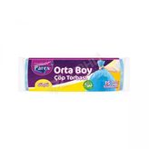 3 Adet Parex Güçlü Çöp Torbası Orta Boy
