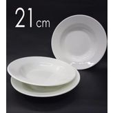 3 Adet Sağlam Beyaz Melamin 21cm Çukur Yemek Tabağı Ev Lokanta Tipi Porsiyon Sulu Yemek Haşlama Kabı