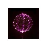 3 M Led Pembe Renkli Led Şeffaf Balon Çubuklu Set