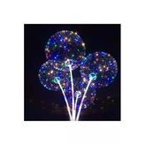 3 M Led Şeffaf Balon Çubuklu Full Set Işıklı Balon