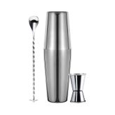 3 Parça Avantajlı Kokteyl Set Boston Shaker 750 ML