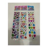 3 Sayfa Kalp Kabartmalı Lüks Sticker
