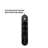 3 USB Portlu Üçlü Priz CXE103