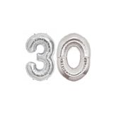 30 Yaş Sayı Folyo Balon Gümüş 40 İnç 100 cm