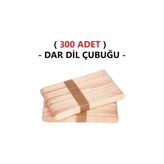 (300 Adet) Ahşap Büyük Dar Dil Çubuğu Abeslang Dondurma Dil Basma Ağda Çubuğu Natural