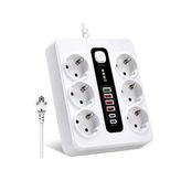 3000W 6'Lı Priz Uzatma Kablosu - 4 Usb, 2 Type-C Giriş