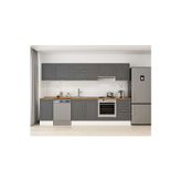 300X210 Cm Klasik Mebran Mutfak Dolabı Beyaz M-E90S40S50-1 Mebran | Antrasit - Suntalam