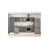 305X210 Cm Klasik Mebran Mutfak Dolabı Beyaz Mb-E80B60S45-3 Mebran | Antrasit - Suntalam