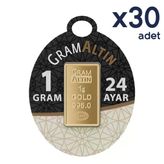30X1 gr 24 Ayar Külçe Altın