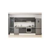 310X210 Cm High Gloss Mutfak Dolabı Mb-E90B50S50-1 High Gloss | Antrasit - Suntalam