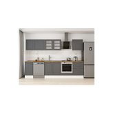 310X210 Cm Klasik Mebran Mutfak Dolabı Beyaz M-E90S40S60-3 Mebran | Antrasit - Suntalam