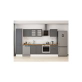 310X210 Cm Klasik Mebran Mutfak Dolabı Beyaz Mb-E80B50S60-3 Mebran | Antrasit - Suntalam