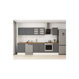 315X210 Cm Klasik Mebran Mutfak Dolabı Beyaz M-E90S60S45-3 Mebran | Antrasit - Suntalam