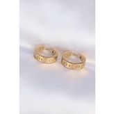 316L Çelik Gold Renk Model Halka Küpe