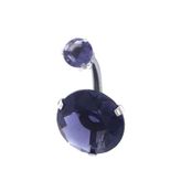316L Çelik Mor Zirkon Taşlı Piercing Prc-111