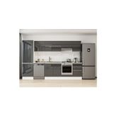 320X210 Cm High Gloss Mutfak Dolabı Mb-E90B60S50-1 High Gloss | Antrasit - Suntalam