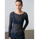 32764 Dilvin Dantel Top Bluz