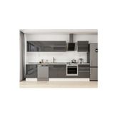 330X210 Cm High Gloss Mutfak Dolabı M-E90S60S60-2 High Gloss | Antrasit - Suntalam