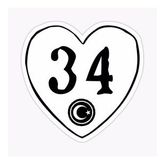 34 İStanbul Kalp Etiket Sticker 17 CM