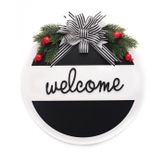 35cm Kapı Süsü Çam Dallı Welcome Yazılı