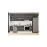 360X240 Cm High Gloss Mutfak Dolabı Mb-E80S40S40-1 High Gloss | Antrasit - Suntalam