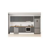 370X222 Cm Klasik Mebran Mutfak Dolabı Beyaz Mb-E80S50S40-1 Mebran | Antrasit - Suntalam