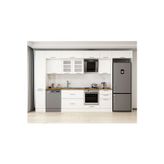 370X240 Cm Klasik Mebran Mutfak Dolabı Beyaz Mbb-E80B40S50-3 Mebran | Beyaz - Suntalam