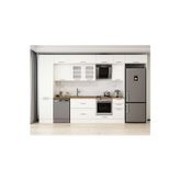 370X240 Cm Klasik Mebran Mutfak Dolabı Beyaz Mbb-E80B50S40-3 Mebran | Beyaz - Suntalam