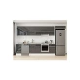 375X222 Cm High Gloss Mutfak Dolabı Mb-E90S40S45-1 High Gloss | Antrasit - Suntalam