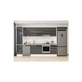 375X222 Cm High Gloss Mutfak Dolabı Mbb-E80B45S50-1 High Gloss | Antrasit - Suntalam
