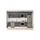 375X240 Cm High Gloss Mutfak Dolabı Mb-E90S45S40-2 High Gloss | Antrasit - Suntalam