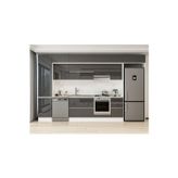 375X240 Cm High Gloss Mutfak Dolabı Mbb-E80B50S45-1 High Gloss | Antrasit - Suntalam