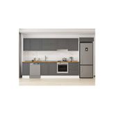 380X222 Cm Klasik Mebran Mutfak Dolabı Beyaz Mb-E80S40S60-1 Mebran | Antrasit - Suntalam