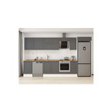 380X222 Cm Klasik Mebran Mutfak Dolabı Beyaz Mb-E90S50S40-2 Mebran | Antrasit - Suntalam