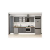 380X222 Cm Klasik Mebran Mutfak Dolabı Beyaz Mbb-E90B40S50-3 Mebran | Antrasit - Suntalam