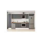 380X222 Cm Klasik Mebran Mutfak Dolabı Beyaz Mbb-E90B45S45-2 Mebran | Antrasit - Suntalam