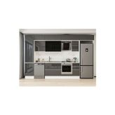 380X240 Cm High Gloss Mutfak Dolabı Mbb-E90B50S40-3 High Gloss | Antrasit - Suntalam