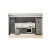 385X222 Cm High Gloss Mutfak Dolabı Mbb-E80B60S45-1 High Gloss | Antrasit - Suntalam