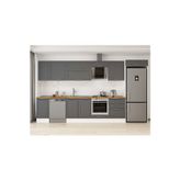 385X222 Cm Klasik Mebran Mutfak Dolabı Beyaz Mb-E80S45S60-2 Mebran | Antrasit - Suntalam