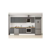 385X222 Cm Klasik Mebran Mutfak Dolabı Beyaz Mb-E90S50S45-2 Mebran | Antrasit - Suntalam
