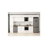 385X240 Cm Klasik Mebran Mutfak Dolabı Beyaz Mbb-E80B45S60-2 Mebran | Beyaz - Suntalam