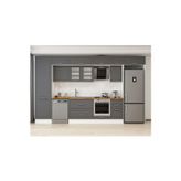 385X240 Cm Klasik Mebran Mutfak Dolabı Beyaz Mbb-E80B60S45-3 Mebran | Antrasit - Suntalam