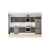 390X222 Cm High Gloss Mutfak Dolabı Mb-E80S50S60-2 High Gloss | Antrasit - Suntalam