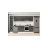 390X222 Cm High Gloss Mutfak Dolabı Mbb-E80B50S60-1 High Gloss | Antrasit - Suntalam